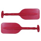 2x Telescopic RED Emergency Boat Paddles / oars